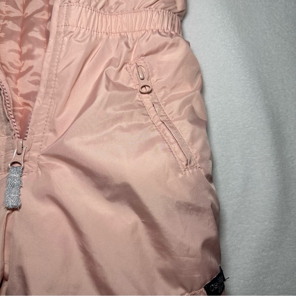 OshKosh Girls 4T Pink Snow Pants Adjustable Straps Boot Covers - Picture 4 of 8